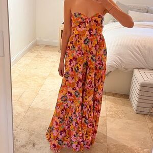 Zimmermann Floral Strapless Dress